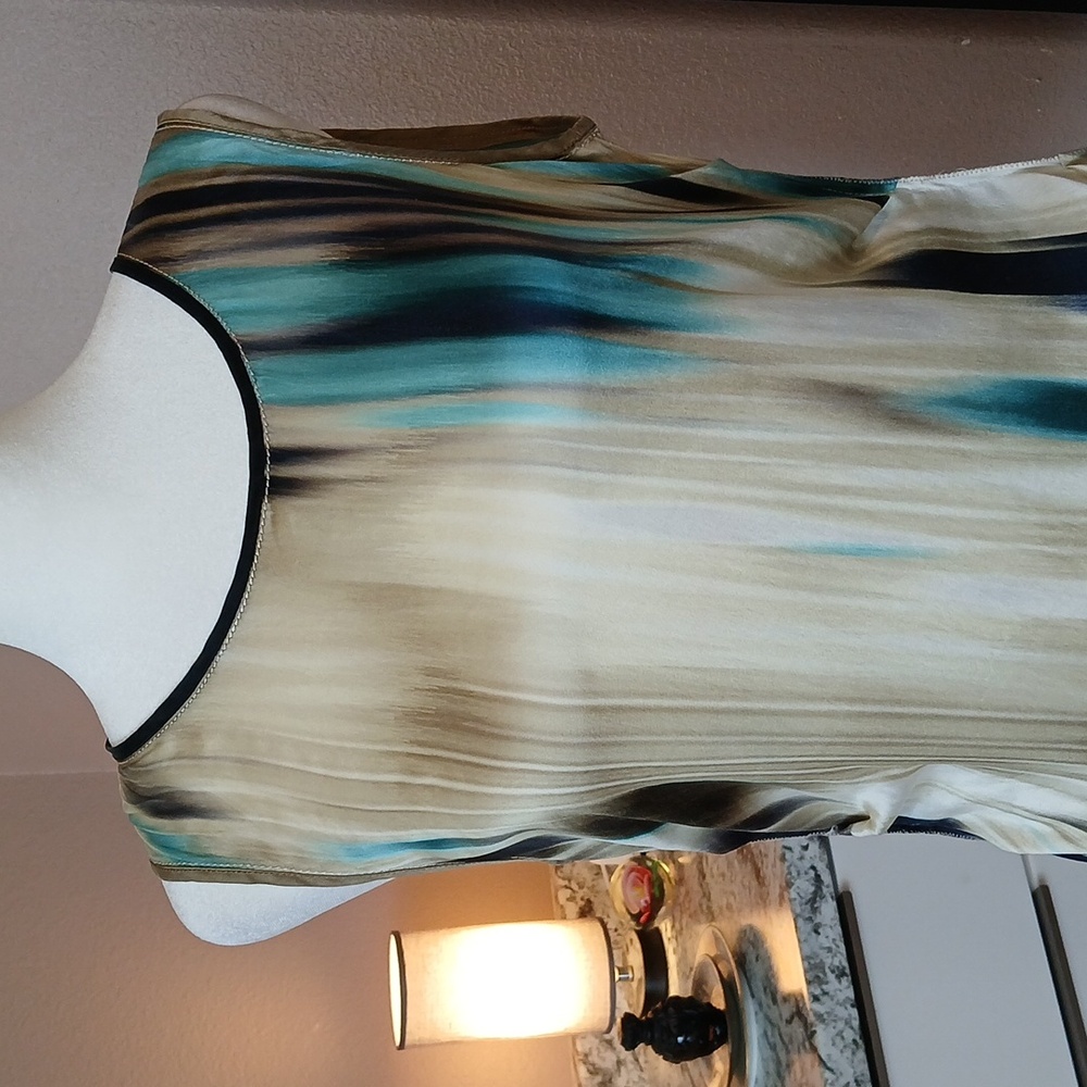 100% Silk Elie Tahari Blouse Sleeveless Top Size S